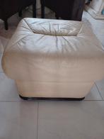 Leren pief/hocker/voetenbank  25 €, Ophalen, Gebruikt, Rechthoekig