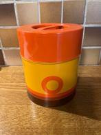 Retro jaren 70 blik oranje, bruin, geel, Ophalen of Verzenden, Huis en Inrichting