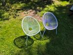 2 draadstoelen voor kinderen paars en groen, Ophalen, Gebruikt, Plastic, Stapelbaar