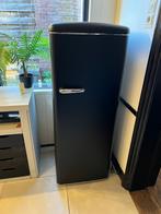 Mooie Mat Zwarte Retro Koelkast, Ophalen, 150 tot 200 liter, Zonder vriesvak, 120 tot 140 cm