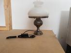 schitterende vintage massief tinnen tafellamp helemaal gaaf, Antiek en Kunst, Antiek | Lampen, Ophalen of Verzenden