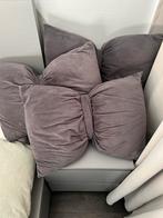 3x Sierkussens Strikvorm - Antraciet Grijs, Ophalen, Zo goed als nieuw, Grijs, Vierkant