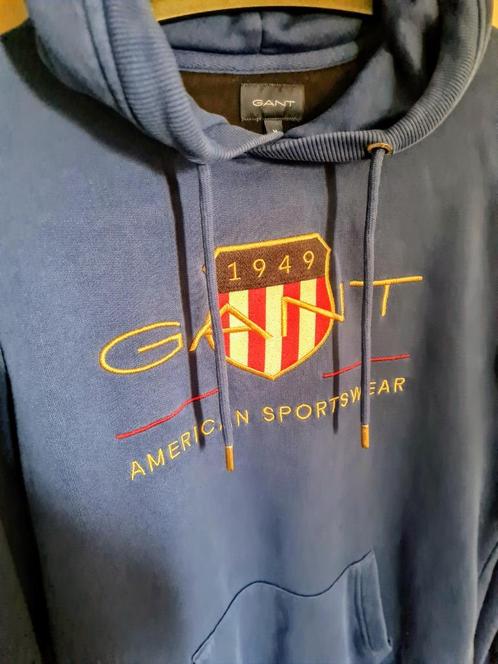 Gant hoodie sweater blauw maat m, Kleding | Heren, Truien en Vesten, Zo goed als nieuw, Maat 48/50 (M), Blauw, Verzenden