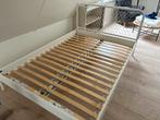 Bedframe 2x 70x200 met lattenbodems, Huis en Inrichting, Ophalen, 70 cm of minder, Wit, Tweepersoons