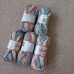 5 nieuwe bollen breigaren Lucie, Hobby en Vrije tijd, Breien en Haken, Ophalen of Verzenden, Zo goed als nieuw, Breien of Haken