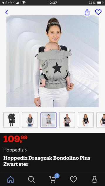 Hoppediz Bondolino Plus Draagzak - Zo goed als nieuw! beschikbaar voor biedingen