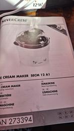 SilverCrest IJsmachine SECM 12 A1, Witgoed en Apparatuur, IJsmachines, Ophalen of Verzenden, Zo goed als nieuw, Koelelement