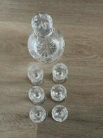 Kristallen karaf met glaasjes, Antiek en Kunst, Antiek | Glas en Kristal, Ophalen of Verzenden