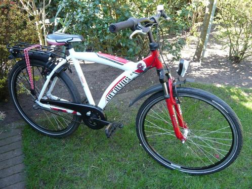 mooie 26 INCH ALU BATAVUS SNAKE wit/rood/zwart 49cm 3v, Fietsen en Brommers, Fietsen | Jongens, 26 inch of meer, Versnellingen