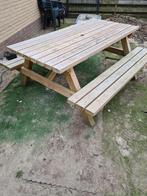 Houten Picknicktafel geïmpregneerd, Tuin en Terras, Ophalen, Gebruikt, Rechthoekig, Hout