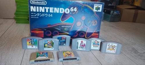 ZGAN Nintendo 64 Japans met games, Spelcomputers en Games, Spelcomputers | Nintendo 64, Zo goed als nieuw, Met 1 controller, Met games
