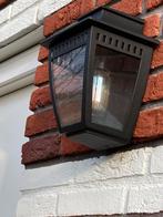 Buitenlamp zwart met glas., Ophalen of Verzenden, Gebruikt, Wandlamp