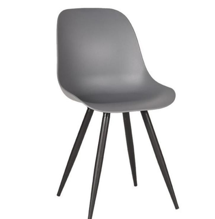 NIEUW in de doos: Tuinstoelen 4st stoel Monza -grijs Label51, Huis en Inrichting, Stoelen, Nieuw, Vier, Kunststof, Grijs, Ophalen of Verzenden