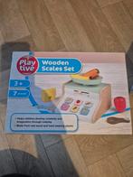 Houten Weegschaal Speelset - Plactiva, Ophalen, Nieuw, Hout, Speelkeuken-accessoire