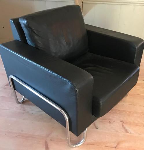 Gispen AD fauteuil, Huis en Inrichting, Fauteuils, Zo goed als nieuw, Leer, 100 tot 125 cm, 100 tot 125 cm, Ophalen