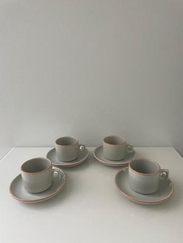 Vintage koffieservies Huizen Holland Driehoek 5 kop&schotels beschikbaar voor biedingen