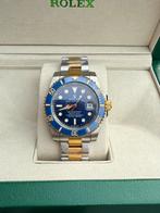 Rolex submariner goud blauw, Afstand, Nieuw, Ophalen of Verzenden, Waterdicht