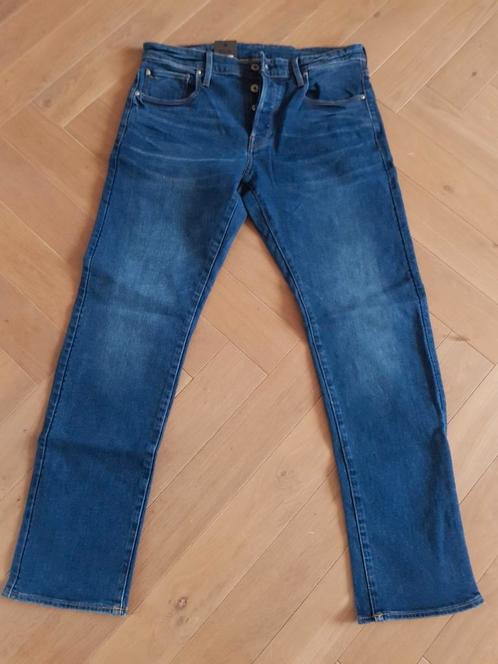 G star 3301 straight W32 L32 *NIEUW*, Kleding | Heren, Spijkerbroeken en Jeans, Nieuw, W32 (confectie 46) of kleiner, Blauw, Ophalen of Verzenden