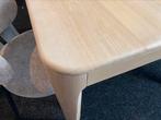 Tafel harvey licht blank eiken afgeronde hoeken 250x100, Ophalen, 200 cm of meer, Zo goed als nieuw, Vijf personen of meer