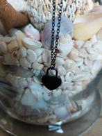 Zwarte ketting met hart hangslot zgan, Zwart, Ophalen of Verzenden, Zo goed als nieuw, Overige materialen
