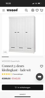 WoooD Essentials Kledingkast Wit + Kleine Kast, Huis en Inrichting, Kasten | Kledingkasten, Gebruikt, 100 tot 150 cm, Ophalen of Verzenden