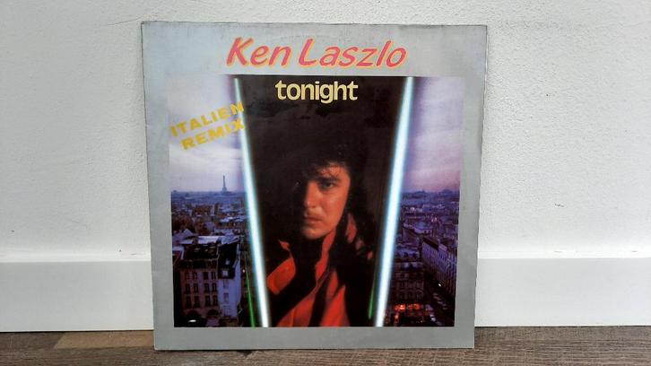 Ken Laszlo – Tonight (Italien Remix) LP Maxi, Italo Disco, Cd's en Dvd's, Vinyl Singles, Gebruikt, Maxi-single, Pop, 12 inch, Ophalen of Verzenden