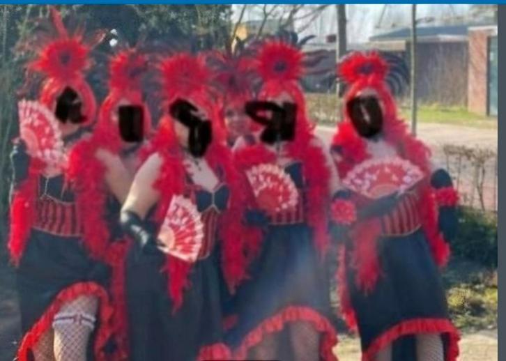 7 Moulin Rouge Carnaval Optocht Jurken Compleet, Kleding | Dames, Carnavalskleding en Feestkleding, Carnaval, Ophalen of Verzenden