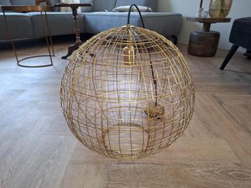 Prachtige grote gouden hanglamp Light & Living 