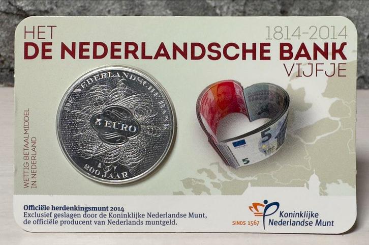 5 Euro Het Nederlandse Bank Vijfje UNC Coincard, Postzegels en Munten, Munten | Nederland, Losse munt, Euro's, Koningin Beatrix