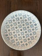 Ronde schaal Blauw/Wit Patroon, Ophalen, Zo goed als nieuw, Rond, Overige materialen