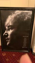 Prachtig groot ingelijste poster john lennon met glas, Ophalen of Verzenden, Zo goed als nieuw, Poster, Artwork of Schilderij