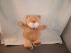 Knuffel beer Eddy toys bruin/crème met korrels in billen 23, Ophalen of Verzenden, Nieuw, Beer
