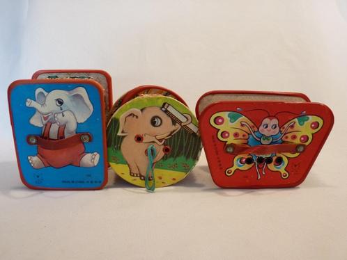 antiek speelgoed: 3  trek harmonica's voor verzameling, Antiek en Kunst, Antiek | Speelgoed, Ophalen of Verzenden