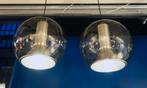 set hanglampen Globe Raak glas aluminium 35 cm 60s, Ophalen, Gebruikt, -, -