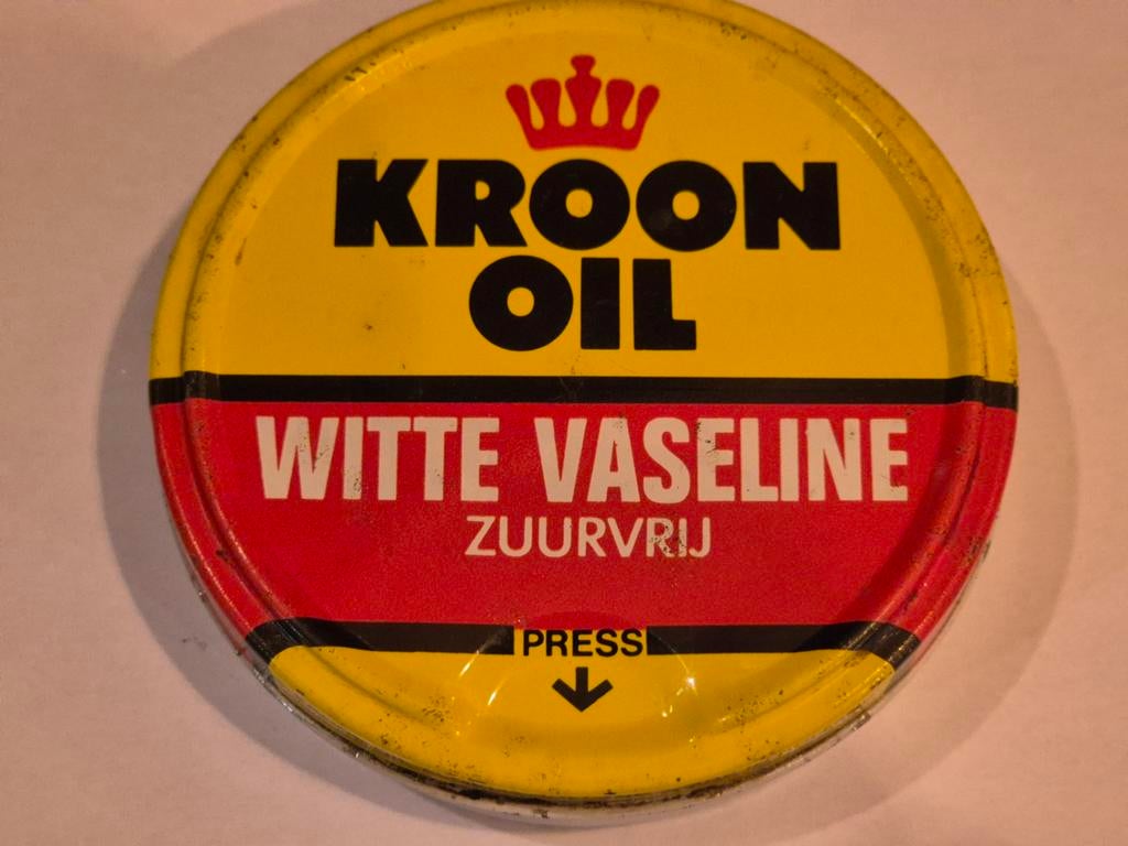 Kroon Oil Olie Vaseline blik Almelo, Verzamelen, Ophalen of Verzenden, Gebruikt, Overige