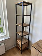 Industrieel wandrek met lades – Hout & metaal, Huis en Inrichting, Kasten | Boekenkasten, Ophalen, Minder dan 50 cm, Zo goed als nieuw