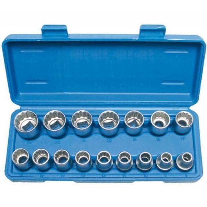 Doppenset 16 delig merk bgs 12 kant doppen maten 8 t/m 24 mm, Auto diversen, Autogereedschap, Nieuw, Ophalen of Verzenden