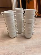 24 stapelbare witte soepkommen, Ophalen, Zo goed als nieuw, Kom(men), Overige stijlen