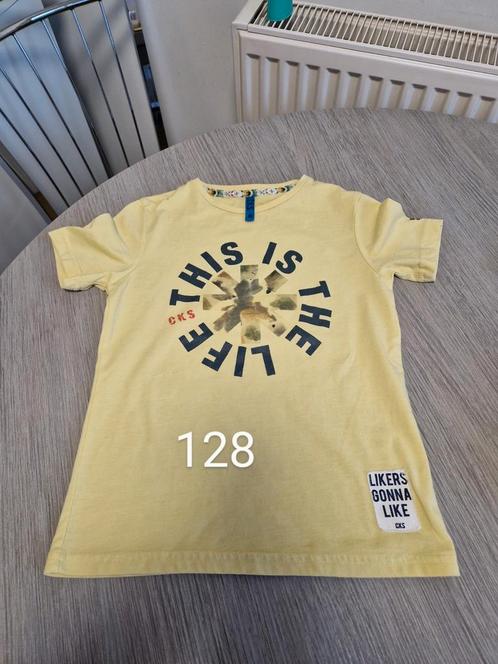 T shirt maat 122-128 CKS geel, Kinderen en Baby's, Kinderkleding | Maat 122, Gebruikt, Jongen, Shirt of Longsleeve, Ophalen of Verzenden