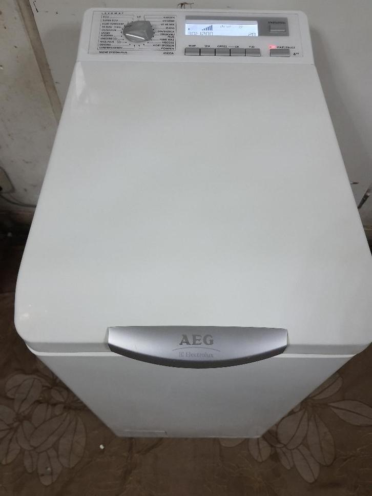 AEG Wasmachine bovenlader 6KG Werkt Super ( breedte 40cm ), Witgoed en Apparatuur, Wasmachines, Zo goed als nieuw, Voorlader, 4 tot 6 kg