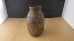 mooie bruin gemêleerde robuuste vaas, Gebruikt, Overige kleuren, Aardewerk of Porselein, Ophalen of Verzenden