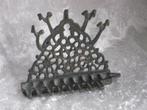 Judaica Brass Hanukkah Hanging Menorah Oil Lamp, Ophalen, Koper of Brons