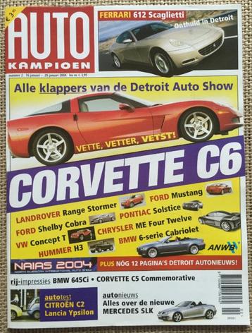 AK: Ford Mustang, Corvette C5 en C6, Citroen C2, BMW 645Ci beschikbaar voor biedingen