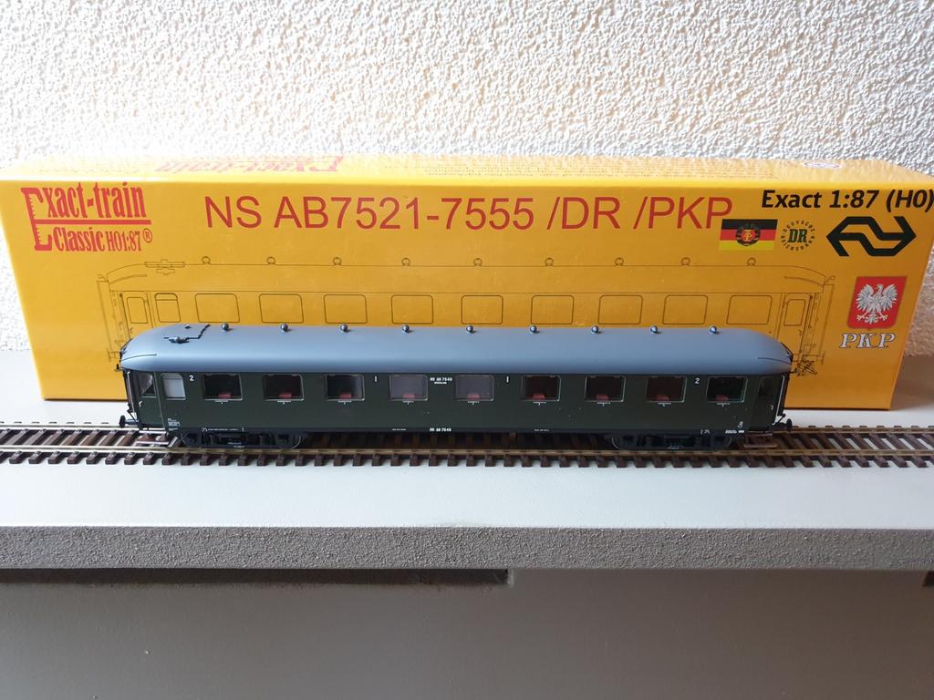 Exact-Train 10023 NS AB7540 h0, Hobby en Vrije tijd, Modeltreinen | H0, Overige merken, Gelijkstroom, Ophalen of Verzenden, NS