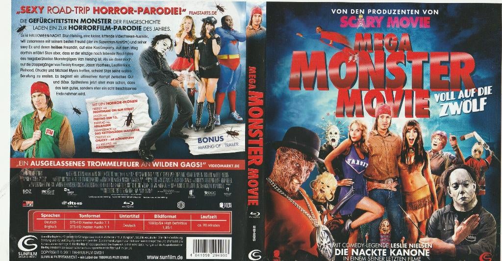 Mega monster movie ( duits-engels ) blu ray, Cd's en Dvd's, Blu-ray, Ophalen of Verzenden, Zo goed als nieuw, Humor en Cabaret