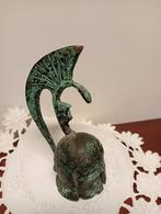 Antieke Griekse Bronzen Miniatuur Helm, Antiek en Kunst, Ophalen of Verzenden