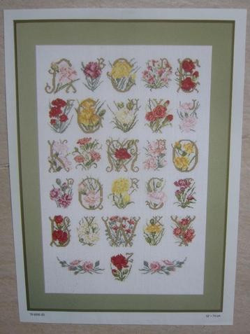 borduurpatroonen BLOEMEN ABC Permin of Copenhage vogels beschikbaar voor biedingen