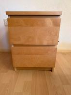 Houten Nachtkastje - 2 stuks, Huis en Inrichting, Kasten | Ladekasten, Ophalen, Minder dan 50 cm, Gebruikt, 1 of 2 laden