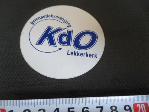 sticker lekkerkerk gymnastiekvereniging KdO, Verzamelen, Stickers, Zo goed als nieuw, Bedrijf of Vereniging, Ophalen