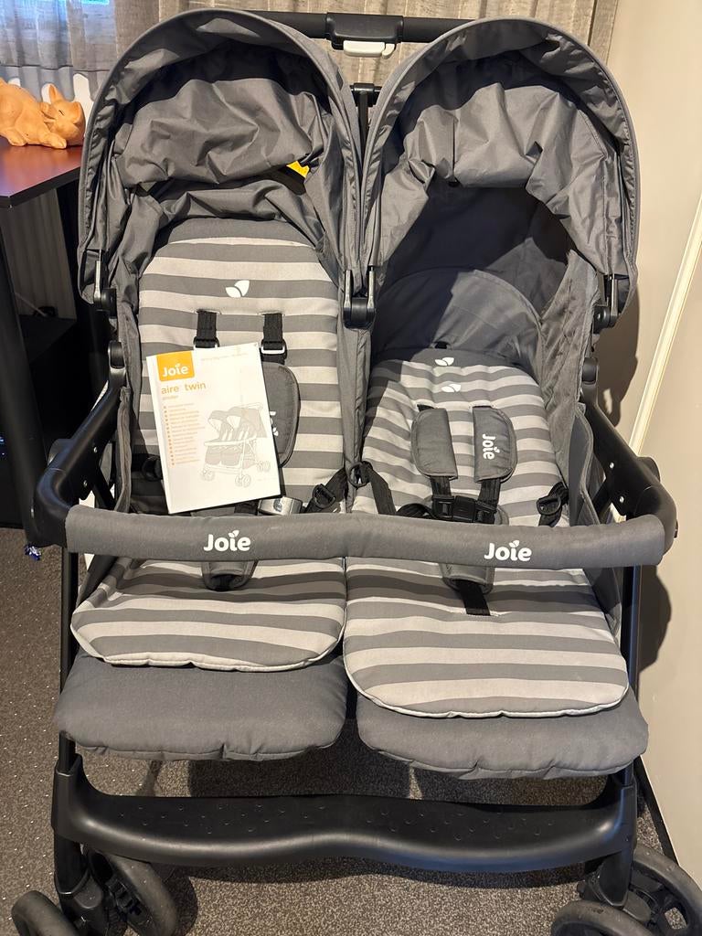Joie Aire Twin Duowagen - Grijs, Kinderen en Baby's, Duowagen, Zo goed als nieuw, Ophalen, Kinderwagen